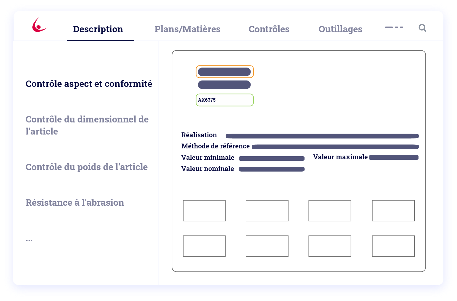 Mockup gamme de contrôle